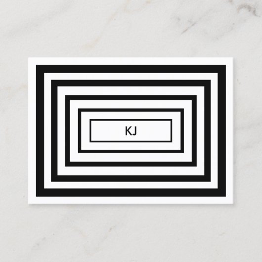 ミニマリスト公証人署名エージェントの白黒ロゴ 名刺 (正面)