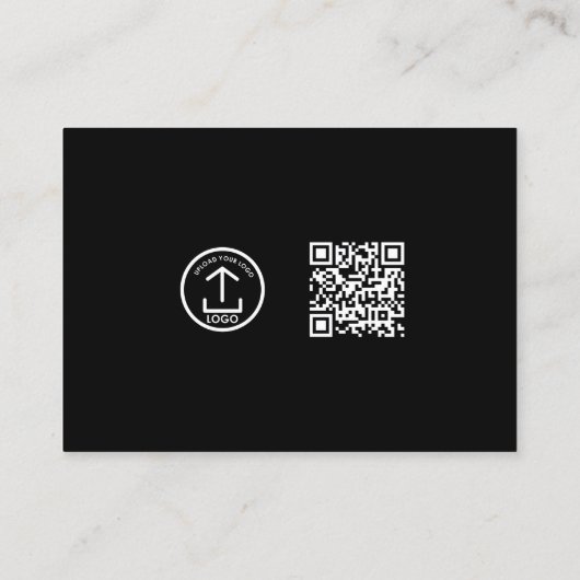 ミニマリスト公証人署名エージェントカスタムロゴの写真 名刺 (裏面)