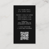 ミニマリスト公証人署名エージェントプロフェッショナルブラック 名刺 (裏面)