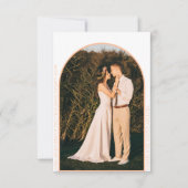 ミニマリスト写真アーチピーチ結婚ズ・サンキュー サンキューカード (正面)