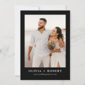 ミニマリスト写真カードで日付を保存 セーブザデート (裏面)