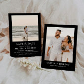 ミニマリスト写真カードで日付を保存 セーブザデート