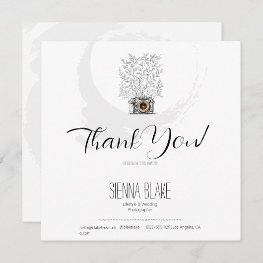 ミニマリスト写真クライアントレビューありがとう車 (正面/裏面)