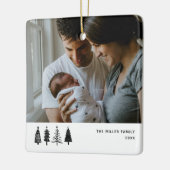 ミニマリスト写真クリスマス毎年セラミック セラミックオーナメント (左)