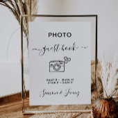 ミニマリスト写真ゲストブックのサインテンプレート, 招待状