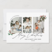 ミニマリスト写真コラージメリークリスマスコラージュ シーズンカード (正面)