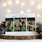 ミニマリスト写真コラージュモダンクリスマス シーズンカード