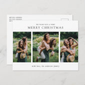 ミニマリスト写真コラージュモダンクリスマス シーズンポストカード (正面/裏面)