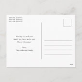 ミニマリスト写真コラージュモダンクリスマス シーズンポストカード (裏面)