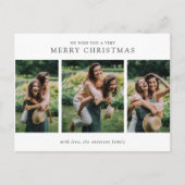 ミニマリスト写真コラージュモダンクリスマス シーズンポストカード (正面)