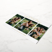 ミニマリスト写真コラージュモダンクリスマス 箔シーズンカード (回転した状態)