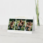 ミニマリスト写真コラージュモダンクリスマス 箔シーズンカード (正面)