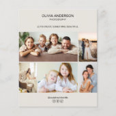 ミニマリスト写真コラージュ写真家ビジネス チラシ (正面)