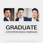 ミニマリスト写真コラージュ卒業 アクリルサイン (正面)