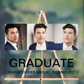 ミニマリスト写真コラージュ卒業 アクリルサイン (ニュートラル)