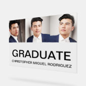 ミニマリスト写真コラージュ卒業 アクリルサイン (傾斜)