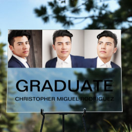 ミニマリスト写真コラージュ卒業 アクリルサイン