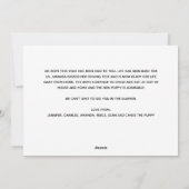 ミニマリスト写真スクリプトファミリークリスマス シーズンカード (裏面)