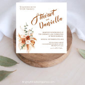 ミニマリスト写真テラコッタボホパンパ結婚ス 招待状