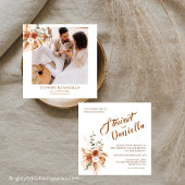 ミニマリスト写真テラコッタボホパンパ結婚ス 招待状