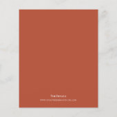 ミニマリスト写真テラコッタBUDGET結婚式の招待 (裏面)