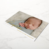 ミニマリスト写真バプティスゴールドフォイル招待状 箔招待状 (回転した状態)