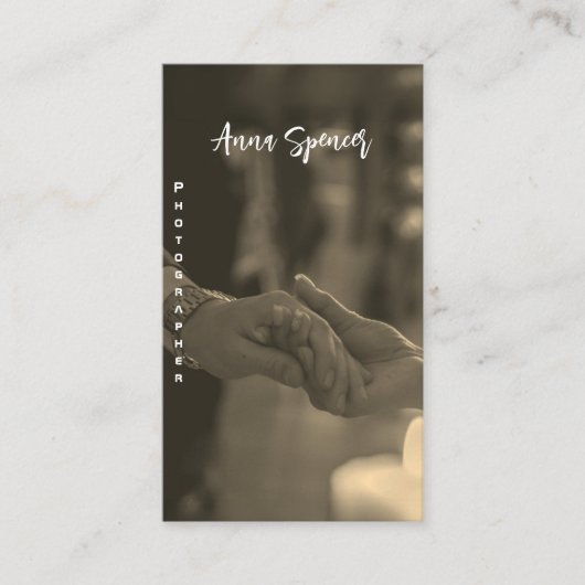 ミニマリスト写真フルフォトシンプルビジネス 名刺 (正面)