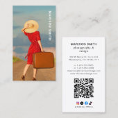 ミニマリスト写真フルフォトシンプルビジネス 名刺 (正面/裏面)