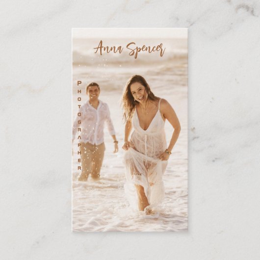 ミニマリスト写真フルフォトシンプルビジネス 名刺 (正面)