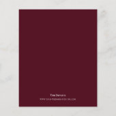 ミニマリスト写真ブルゴーニュBUDGET結婚式の招待 (裏面)