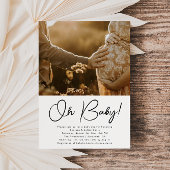 ミニマリスト写真ベビーシャワー招待状 招待状