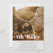 ミニマリスト写真ベビーシャワー招待状 招待状 (正面)