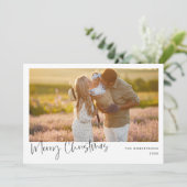 ミニマリスト写真ホリデーカード | クリスマスカード 招待状 (スタンド正面)