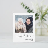 ミニマリスト写真メリークリスマスクリスマス ポストカード (スタンド正面)