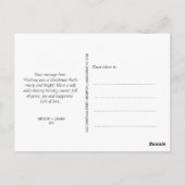 ミニマリスト写真メリークリスマスクリスマス ポストカード (裏面)