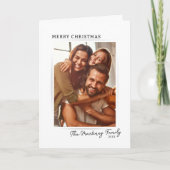 ミニマリスト写真メリークリスマス シーズンカード (正面)