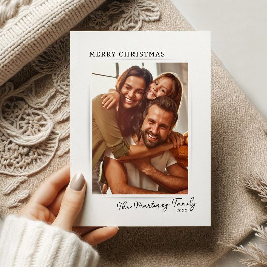 ミニマリスト写真メリークリスマス シーズンカード