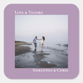 ミニマリスト写真ラベンダーラヴ感謝していィーズ スクエアシール