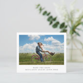 ミニマリスト写真予算結婚式の日付を保存 (スタンド正面)