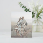 ミニマリスト写真予算結婚式の日付を保存 (スタンド正面)