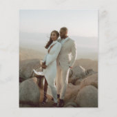 ミニマリスト写真予算結婚式の日付を保存 (裏面)