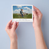 ミニマリスト写真予算結婚式の日付を保存 チラシ (手)