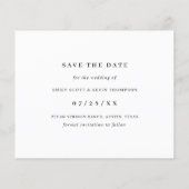 ミニマリスト写真予算結婚式の日付を保存 チラシ (裏面)