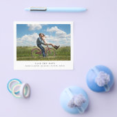 ミニマリスト写真予算結婚式の日付を保存 チラシ (シングル)