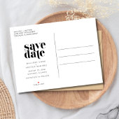 ミニマリスト写真予算結婚式の日付を保存 案内ポストカード