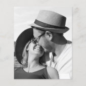 ミニマリスト写真付き格安結婚式招待状 (裏面)