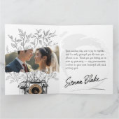 ミニマリスト写真家　植物　カメラ　モノクロ サンキューカード (内部)