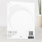 ミニマリスト写真家　植物　カメラ　モノクロ サンキューカード (裏面)