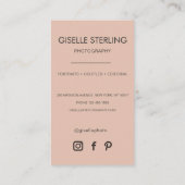 ミニマリスト写真撮影QRコードソーシャルメディア 名刺 (裏面)