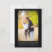 ミニマリスト写真白黒日付カードを保存 招待状 (正面)